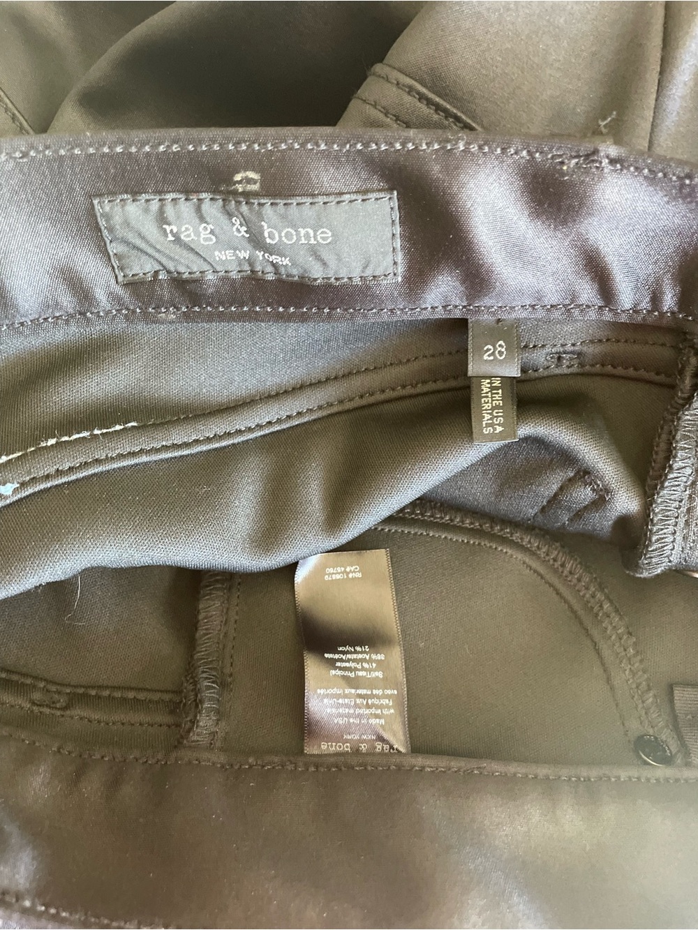 rag & bone New York Black Coated Skinny Jeans Size 28 - Picture 9 of 11